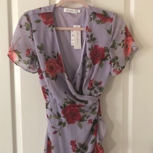 Nordstrom's All in Favor Lilac Florap Wrap dress